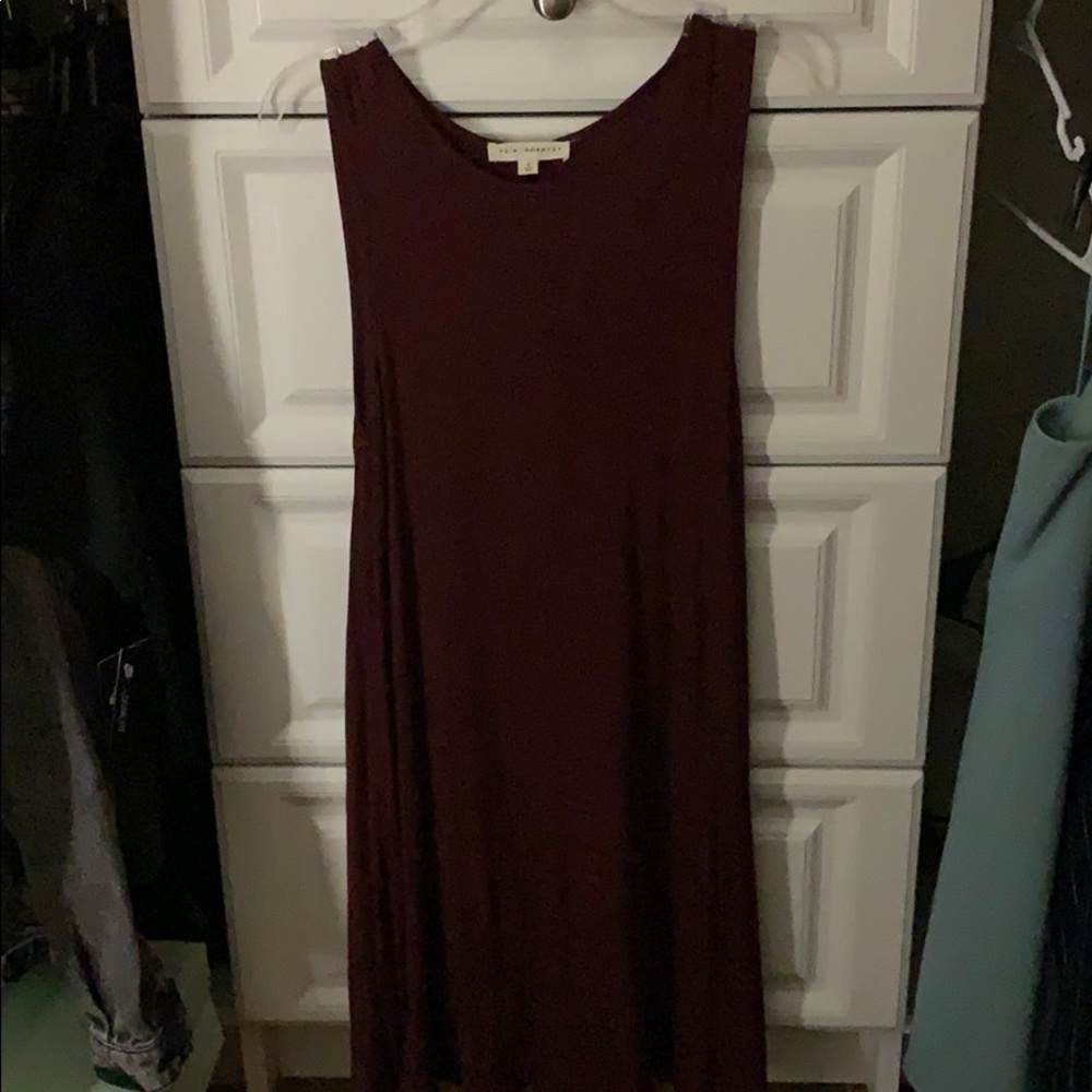 dark maroon pacsun loose dress